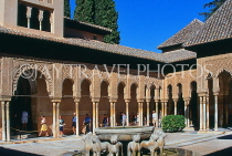 SPAIN, Andalucia, GRANADA, Alhambra Palace, Lion Court, SPN297JPL