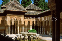 SPAIN, Andalucia, GRANADA, Alhambra Palace, Lion Court, SPN370JPL