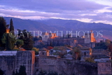 SPAIN, Andalucia, GRANADA, Alhambra Palace, dusk view, SPN81JPL