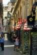 SPAIN, Andalucia, GRANADA, Old Town, Artesan's Quarter street shops, Flamenco dresses, SPN302JPL