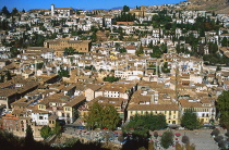 SPAIN, Andalucia, GRANADA, city view, from Alhambra, SPN112JPL