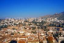 SPAIN, Andalucia, GRANADA, town view from Alhambra, SPN151JPL