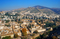SPAIN, Andalucia, GRANADA, town view from Alhambra, SPN236JPL