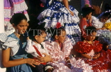 SPAIN, Andalucia, RONDA, children in traditional dresss, during Sabinillas Fair, SPN384JPL