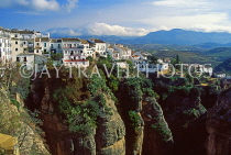 SPAIN, Andalucia, RONDA, town view, and whitewashed houses, SPN1216JPL