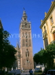 SPAIN, Andalucia, SEVILLE, Giralda Tower (Arabic Minaret of Gothic Cathedral), SPN728JPL