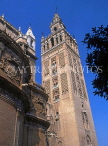 SPAIN, Andalucia, SEVILLE, Gothic Cathedral, Giralda Tower (Arabic minaret), SPN729JPL