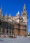 SPAIN, Andalucia, SEVILLE, gothic Cathedral and Giralda Tower (Arabic minaret), SPN721JPL