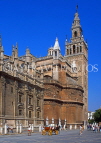 SPAIN, Andalucia, SEVILLE, gothic Cathedral and Giralda Tower (Arabic minaret), SPN722JPL