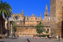 SPAIN, Andalucia, SEVILLE, gothic Cathedral and Giralda Tower, SPN784JPL