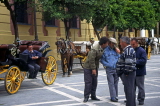 SPAIN, Andalucia, SEVILLE, horse & carriage drivers, chatting, SPN253JPL