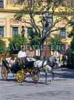 SPAIN, Andalucia, SEVILLE, tourists on horse & carriage ride, SPN731JPL