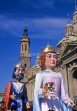 SPAIN, Aragon, ZARAGOZA, Pilar Festival, procession, with effigies, SPN422JPL