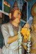 SRI LANKA, Anuradhapura, Jethavanaramaya Dagaba, stutues in shrine, SLK5532JPL