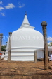 SRI LANKA, Anuradhapura, Lankarama dagaba (stupa), and ancient stone pillars, SLK5479JPL