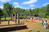 SRI LANKA, Anuradhapura, Ratna Prasada, Abhayagiri Monastery ruins, pilgrims, SLK5575JPL