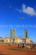 SRI LANKA, Colombo, Galle Face Green, evening crowds, and kites flying, SLK5233JPL