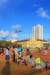 SRI LANKA, Colombo, Galle Face Green, kite sellers, and kites flying, SLK5236JPL