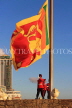 SRI LANKA, Colombo, Galle Face Green, lowering the flag ceremony at 6pm, SLK5274JPL