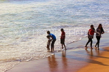 SRI LANKA, Colombo, Galle Face Green, people enjoying paddling on the beach, SLK5252JPL