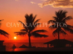 SRI LANKA, Colombo, Galle Face Hotel grounds, sunset and coconut trees, SLK196JPL