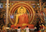 SRI LANKA, Colombo, Gangaramaya temple, main hall, seated Buddha statue, SLK5348JPL