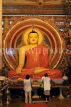 SRI LANKA, Colombo, Gangaramaya temple, main hall, seated Buddha statue, SLK5349JPL