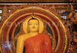SRI LANKA, Colombo, Gangaramaya temple, main hall, seated Buddha statue, SLK5351JPL