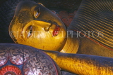 SRI LANKA, Dambulla Cave Temple (Golden Temple), Reclining Buddha, close up, SLK1857JPL