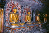 SRI LANKA, Dambulla Cave Temple (Golden Temple), row of seated Buddha statues, SLK2217JPL