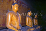 SRI LANKA, Dambulla Cave Temple (Golden Temple), row of seated Buddha statues, SLK2252JPL