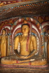 SRI LANKA, Dambulla Cave Temple (Golden Temple), seated Buddha statue in cave, SLK2829JPL