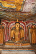 SRI LANKA, Dambulla Cave Temple (Golden Temple), seated Buddha statue in cave, SLK2891JPL