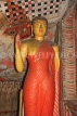 SRI LANKA, Dambulla Cave Temple (Golden Temple), standing Buddha statue in cave, SLK2835JPL