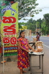 SRI LANKA, Kajugama (on Kandy Road), Cashewnut vendor, and stall, SLK4554JPL