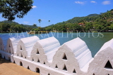 SRI LANKA, Kandy, Kandy Lake, island and wall, SLK3136JPL