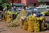 SRI LANKA, Kandy, Kandy Market, pineapple and bananas for sale, SLK1763JPL
