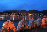 SRI LANKA, Kandy, Kandy lake, night view, SLK3728JPL