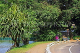 SRI LANKA, Kandy, Kandy lakeside, and walkway, SLK3890JPL