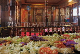 SRI LANKA, Kandy, Temple of the Tooth (Dalada Maligawa), Sacred Tooth room, flower offerings, SLK3083JPL
