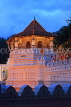 SRI LANKA, Kandy, Temple of the Tooth (Dalada Maligawa), illuminated at night, SLK3354JPL