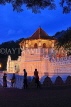 SRI LANKA, Kandy, Temple of the Tooth (Dalada Maligawa), illuminated at night, SLK3445JPL