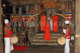 SRI LANKA, Kandy, Temple of the Tooth (Dalada Maligawa), monks entering main shrine, SLK3455JPL