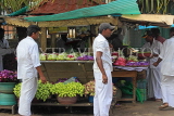 SRI LANKA, Kandy, Temple of the Tooth (Dalada Maligawa), stall selling flower offerings, SLK3420JPL