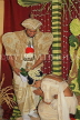 SRI LANKA, Kandy, traditional Kandyan Wedding, couple performing rituals, SLK3718JPL