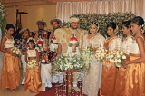 SRI LANKA, Kandy, traditional Kandyan Wedding, couple with entourage and bridesmaids, SLK3989JPL
