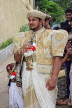 SRI LANKA, Kandy, traditional Kandyan Wedding, groom in full wedding attire, SLK3675JPL