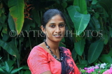 SRI LANKA, Kandy, woman in traditional Kandyan dress, posing, SLK3002JPL