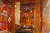 SRI LANKA, Kandy area, Asgiriya Monastery, Buddha statue and ancient paintings, SLK3211JPL