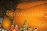 SRI LANKA, Kandy area, Asgiriya Monastery, large reclining Buddha in image house, SLK3197JPL